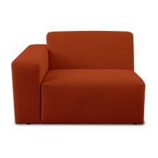 Modul pohovky z textílie buklé v tehlovej farbe (ľavý roh) Roxy – Scandic