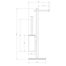 OMNIRES MP60810CR - Stojan na toaletný papier a WC štetku MODERN PROJECT chróm
