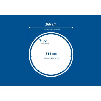 Marimex | Náhradná skákacia plocha pre trampolínu Marimex 366 cm - 72 pružín / priemer 314 cm | 19000563