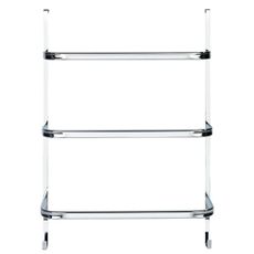 Strieborný samodržiaci věšiak na uteráky Wenko Towel Holder Chrome, 21 × 54 cm