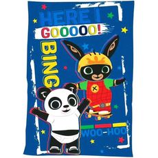 Detská fleecová deka Zajačik Bing Bunny - motív Here I Goooo! - polar fleece 170 GSM - 100 x 140 cm