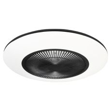 LED Stmievateľné stropné svietidlo s ventilátorom ARIA LED/38W/230V čierna/biela +DO