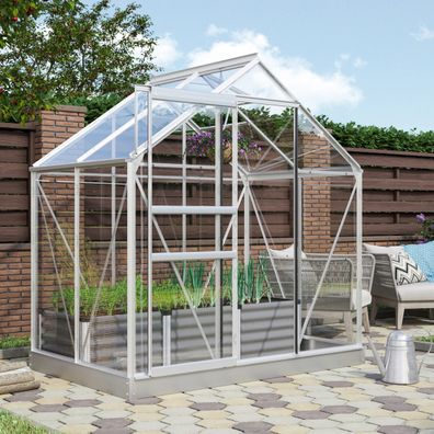 Skleník VITAVIA VENUS 2500 číre sklo 3 mm strieborný
