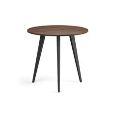 Konferenčný stôl PRIMO VIBE, priemer 80 cm, čierna podnož, orech