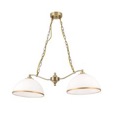 Náhradné sklo k lustru a stojacej lampe OLD LAMP E27 pr. 30 cm biela/zlatá
