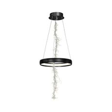 LED Luster na lanku SPARK LED/35W/230V čierna