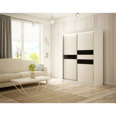 Kvalitná Šatníková Skriňa Arrow 120 cm Biely mat Čierna