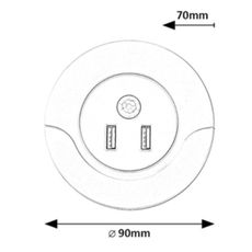 Rabalux 76012 - LED Nočné svetlo do zásuvky so senzorom DEMBO LED/13,9W/230V