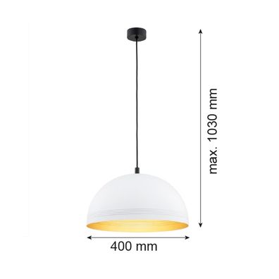 Argon 8241 - Luster na lanku BONITA 1xE27/15W/230V biela