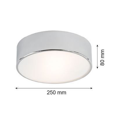 Argon 3083 - Stropné svietidlo DARLING 2xE27/15W/230V pr. 25 cm strieborná