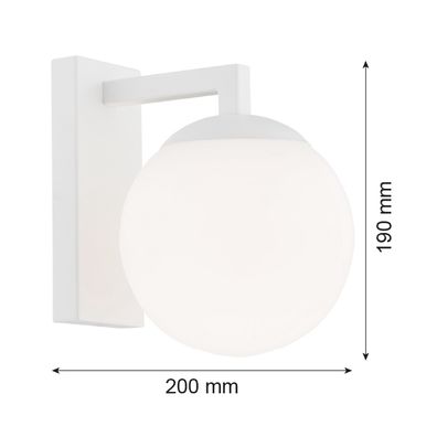Argon 3733 - Nástenná lampa ASPEN 1xE27/15W/230V biela