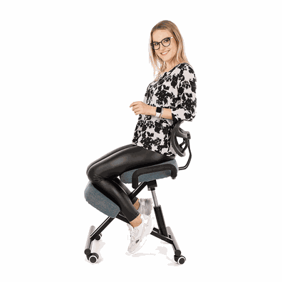 Ergonomická kľakačka, sivá/čierna, RUFUS