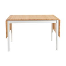 Borovicový rozkladací jedálenský stôl s bielou konštrukciou Bonami Essentials Brisbane, 120 (200) x 70 cm