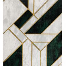 Dywany Łuszczów AKCIA: 140x190 cm Kusový koberec Emerald 1015 green and gold - 140x190 cm