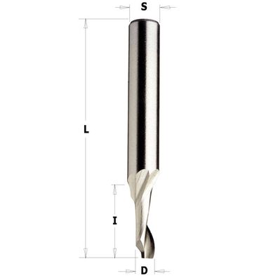 Špirálová fréza na ALU a PVC CMT C188 - D6x40 L100 S = 8mm HSS
