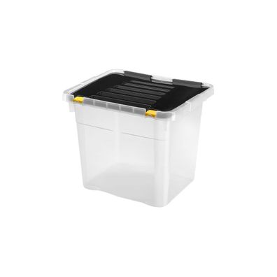 Úložný box 36 l čierny/priehľadný