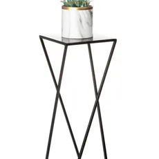 DekorStyle Stojan na kvety LEKOK 70 cm čierny