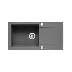 Pyramis Granitový drez s odkvapkávačom Mido 1B 1D, industrial grey, 100 x 50 cm