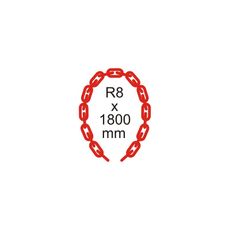 RR Bezpečnostná reťaz Ø 8mm x 1800mm