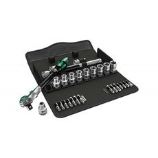 Wera 004079 Sada račne Zyklop Speed 8100 SC 9 - palcová. 28 dielov, 1/2" skľučovadlo