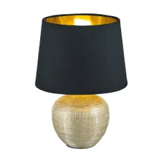 Čierna stolová z keramiky a tkaniny Trio Luxor, výška 26 cm