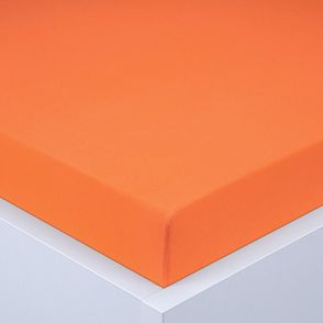 Napínacia plachta na posteľ jersey EXCLUSIVE oranžová 160 x 200 cm