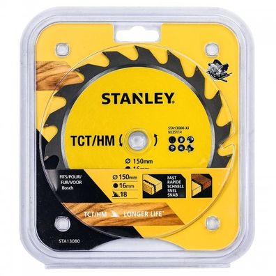 Pilový kotúč TCT/HM na pozdĺžne rezy 150 x 16 mm, 18 zubov Stanley STA13080
