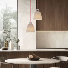 Biele závesné svietidlo s keramickým tienidlom Sewilla – Candellux Lighting