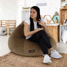 KONDELA Trikalo sedací vak sivohnedá (taupe)