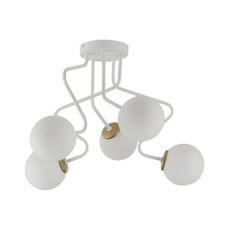 Luster na tyči ZIGZAG 5xG9/12W/230V biela