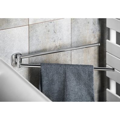 Aqualine - Nástenný otočný vešiak na uteráky RUMBA 45 cm lesklý chróm