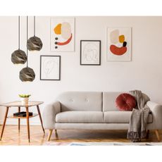 ITALUX PND-2424-3S-GR+GD - Luster na lanku PALERMO 3xE27/40W/230V
