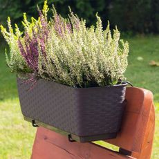 NABBI DRL400PW plastový balkónový kvetináč 38,6 cm hnedá
