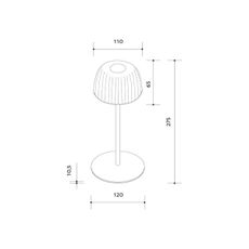 LED Stmievateľná vonkajšia nabíjacia stolná lampa VIVIEN LED/3W/5V 2700K IP54 čierna