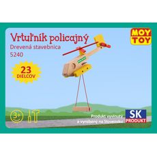 Drevená stavebnica Policajný vrtuľník Moy Toy