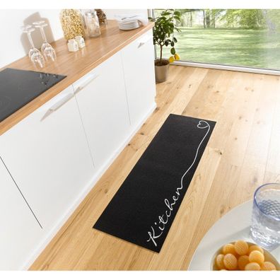 Čierny behúň Zala Living Kitchen, 50 × 150 cm