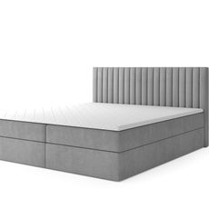 Čalúnená boxspring posteľ Lamella - sivá Rozmer: 140x200