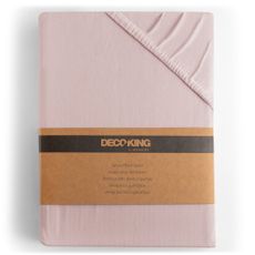 Bavlnené jersey prestieradlo s gumou DecoKing Amber orgovánové, velikost 220-240x220+30