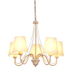 Luster na reťazi MALBO 5xE27/15W/230V béžová