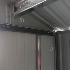 NABBI Toolster plechový záhradný domček 205x257x202 cm sivá
