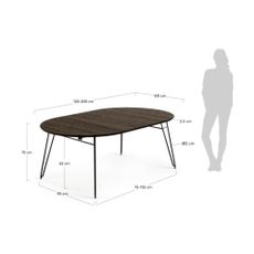 Okrúhly rozkladací jedálenský stôl s doskou v dekore jaseňového dreva ø 120 cm Norfort – Kave Home