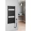 Aqualine - Kúpeľňový elektrický radiátor TONDI-E 300W/230V 97 cm matná čierna