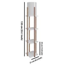 Stojacia lampa s poličkami NORA 1xE27/40W/230V hnedá/biela