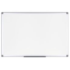 Biela popisovacia tabuľa na stenu, magnetická, 900 x 600 mm