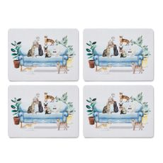 Korkové prestieranie 4 ks 21.5x29 cm Curious Cats - Cooksmart ®