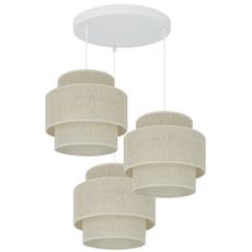 Brilagi - Luster na lanku SPACE YUTE 3xE27/15W/230V krémová/biela