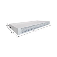 KONDELA Tasti obojstranný taštičkový matrac (2 ks) 80x200 cm biela