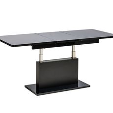 Rozkladací konferenčný / jedálenský stôl Opti 2v1 126-168x70 - čierny