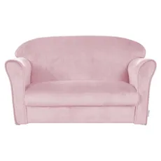 Svetloružová zamatová detská pohovka 78 cm Lil Sofa – Roba