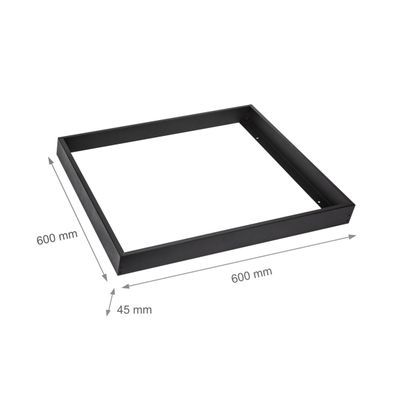 Kovový rám na inštaláciu LED panelov 600x600 mm čierna